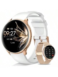 Little Meatball智能手錶,適用於女性的健身追蹤器,ip67級智慧手錶帶有脈搏計、24種運動模式、血氧值和生理週期記錄、睡眠和心率監測,1.28英寸觸控屏智能手錶,適用於android和ios系統