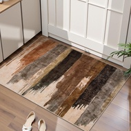 Ciicool Modern Abstract Area Rug 2x3 Washable Small Entryway Rugs, Black Brown Non-Slip Low Pile Thr