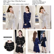 32063 - Black, Navy Rig Two pcs Women's Set (Special Price)