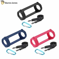 Silicone Protective Cover with Carabiner Waterproof Bluetooth-compatible Speaker Cover Adjustable Strap Portable for JBL Flip 6/Flip 5