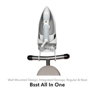 8888-1 Wall Mounted Iron Hanging Rack Iron Board Door Wall Mount Storage Rack Holder Hanger Cupboard