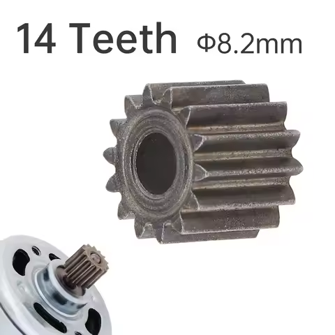 14 Teeth 8.2mm Diameter Replacement Motor Gear for RS550 10.8V / 12V / 14.4V / 16.8V / 18V / 21V DC 