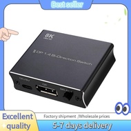 8K DP Switch 8K Display Port Switch 1.4 Bi-Direction Switch Converter 2X1/1X2 Support 4K@120Hz 8K@30