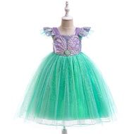 Ariel Mermaid Princess Pouf Dress