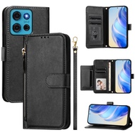 Ready to ship Multi-Card Slots Zipper Wallet Leather Phone Case For Motorola Moto G67 Power 5G Globa