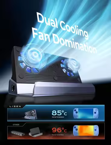 Legion Go S Dock,13-in-1 Legion Go S Docking Station with 5 USB 3.0, Dual Cooling Fan,HDMI 4K@60Hz,1