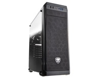 Cougar MX330-G MX330 Mid Tower Case with Full Tempered Glass Window and USB 3.0 , black