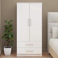 deTrendsimple lifestyle  2Door Wardrobe with Cabinet Great Design for Bedroom - 6006 -SPECIAL PRICE PROMO