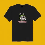 法鬥 青蛙 狗 插畫 黑 短T 衣服 T恤 情侶裝 童裝 母子裝 女裝