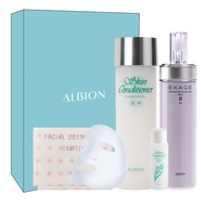 【Tax Package】ALBION/ablion Albin Toner and Lotion Exclusive Gift Box Health330ml+Pink Moisturizing Moist Advance Milk2No