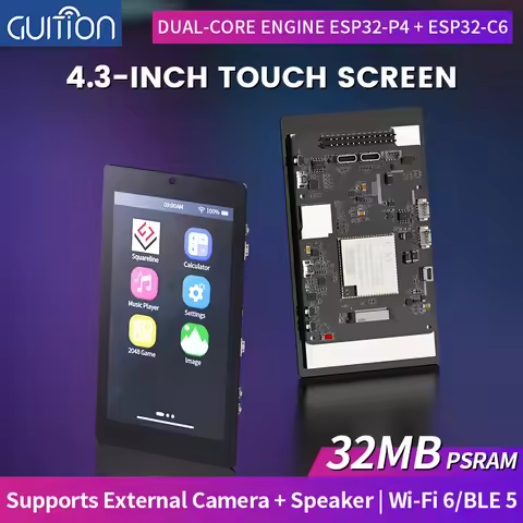ESP32-P4 4.3 inch 480*800 IPS HMI LCD Module Screen Display Touch Panel JC4880P443 Camera WIFI Bluet