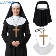 LUCIANA Nun Costume Set - Gothic Inspired Halloween Outfit with Props