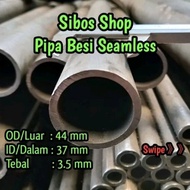 Seamless Iron Pipe OD 44mm ID 37mm Thickness 3.5mm Length 120 cm to 250 cm