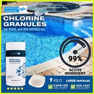 【hot sale】 CHLORINE GRANULES 1kg for Swimming Pool Disinfectant chlorine powder 1kiol  high purity