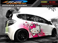 VARIASI STICKER MOBIL JES JAZZ SIGRA YARIS SWIFT / DECAL MOBIL / DECAL STICKER MOBIL ANIMASI HELLO K