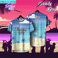 [Custom Family Day Jersey] Unisex Family Vacation Jersey Available Full Sublimation Family Day Baju 