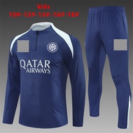 Children's Clothing Player Version Sweatshirt Long Sleeves Football Tracksuits Dark Blue Top, Man Lo