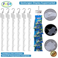 Gantungan Makanan Supermarket Clip Strip Display Makanan Clip Strip Supermarket Snack Plastic Clip S