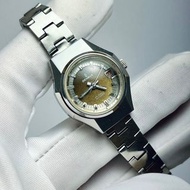 全新 GENBUX 金白士 瑞士 SWISS 自動錶 早期老錶 古董錶 仕女錶 手錶 銀色 秋香綠色漸層磨砂 復古 簡約 Vintage 古著 CINTAS錶帶