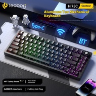 NEW LEOBOG Hi75C Full Aluminium Mechanical Keyboard 3Mode Wired RGB Kit Customed with Knob Hot Swap 