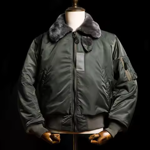 Red Tornado Type B-15D Bomber Jacket WWII Air Force Pilot Jacket Winter Men's Insulated Coat