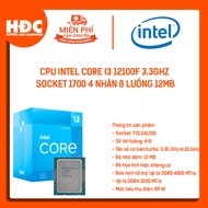 Cpu INTEL CORE I3 12100F Ray 3.3GHZ SOCKET 1700, 4 Cores 8 Threads 12MB