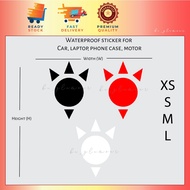 One Piece Celestial Dragon brands logo Sticker Reflective noble Kereta car Waterproof Motor Laptop H