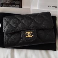 (圓方正單)全新Chanel Wallet chanel classic flap card holder 黑金牛卡包 禮物卡套銀包散子包卡片套 原價