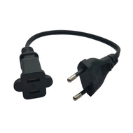 30cm EU4 0mm Male Plug to NEMA 1-15R 2Prong Female Power Adapters Cable 2x0 75m2 Wire Extension Cabl