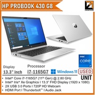 HP PROBOOK 430 G8 i7 11th GEN (1 YEAR WARRANTY T&C) 13.3'' FHD DISPLAY , UPTO 32GB/1TB SSD WIN 11