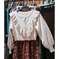 GRL CARDI RUFFLE