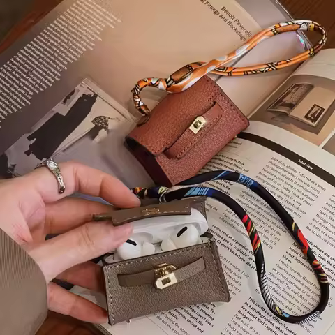 Mini Headphone Microfiber Leather Bag for Airpod 4 Pro 2 3 2 1 Case for Samsung Galaxy Buds FE Bud P