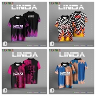 【FREE CUSTOM】T shirt Unisex-Fresh Design Futsal Football Baju Jersey Custom Name Retro neck short sl