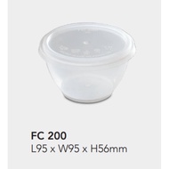50Pcs FC 200 Microwaveable Round Container Felton Plastic Containers