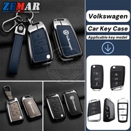 Volkswagen Car Key Shell Key Case Zinc Alloy Leather Key Cover Smart Key Case Protector Fashion Acce