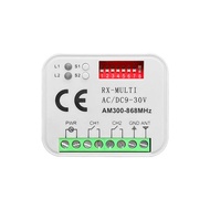 Remote Control Switch Receiver 433MHz 868MHz 390 MHz RX Multi-frequency Receiver AC/DC 9-30V 300-868