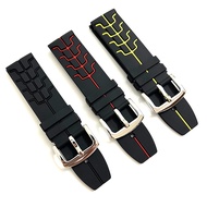 24mm Silicone Rubber Watch Band for Tag Heuer F1 Citizen Diving Strap Sports men Watch's wrist Bracelet