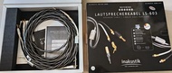 Inakustik LS-603 Speaker Cable 喇叭線 敏力線 3M長,一對配上鍍金蕉头,有盒有証書,喇叭套,手套,Single wire 2出2, 80%新,售$2900