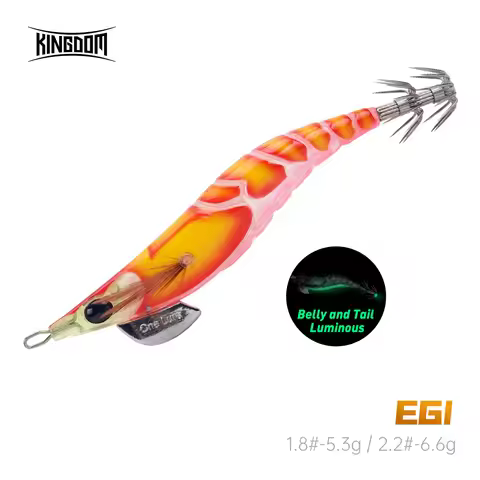 Kingdom Squid Fishing Bait 1.8# 2.2# 2.5# 3.0# 3.5# Artificial Jig Lure Hooks Sea Fishing Cuttlefish