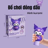 Đồ chơi đóng dấu sticker cute con dấu sticker đóng dấu sticker Disney gấu dâu Lotso Kuromi - Happy L