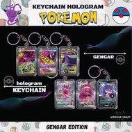 GANTUNGAN Keychain Pokemon Gengar Hologram 2-Sided CardKeychain