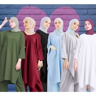 MUSLIMAH SET BLOUSE MULAN (FREE SIZE/PLUS SIZE /EXTRA PLUS SIZE) MURAH MURAH...