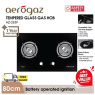 Aerogaz 80Cm Tempered Glass Hob with 2 Burners AZ-283F