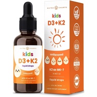 NutraChamps Kids Vitamin D 3 K2 Drops, Vitamin D3 & K2 MK-7, Liquid Vitamin D for Kids 1000 IU, Heal