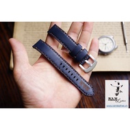 NAVY BLUE GENUINE COW LEATHER WATCH STRAP - RAM 1993 CASIO AE1200/SEIKO5 - RAM LEATHER.