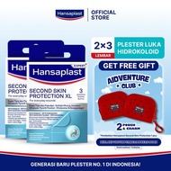 HANSAPLAST Second Skin XL Plaster, Contents 3 Hydrocolloid Plasters - Twin Pack