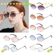 EMILEE Oval Sunglasses UV400 Protection Fashion Tinted Eyewear Diamond Cutting Lens