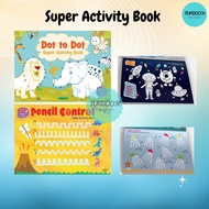 [FUNBOOK] Dot to Dot Super Activity Book / Pencil Control trace dotted line Children