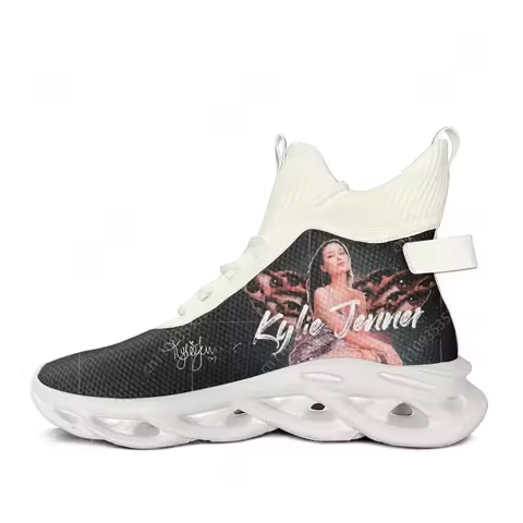 Kylie Jenner High Top Flats Sneakers American Actor Model Mens Womes Casual Shoes Running Shoe Sneak