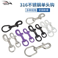 316 Stainless Steel Scuba Technology Diving Single Head Hook Spring Buckle Elephant Pull Hook Side H